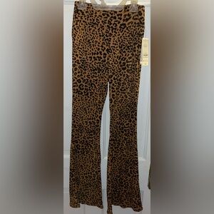 Size S Leopard Print Flare Pants